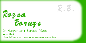 rozsa boruzs business card