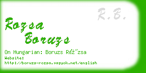 rozsa boruzs business card